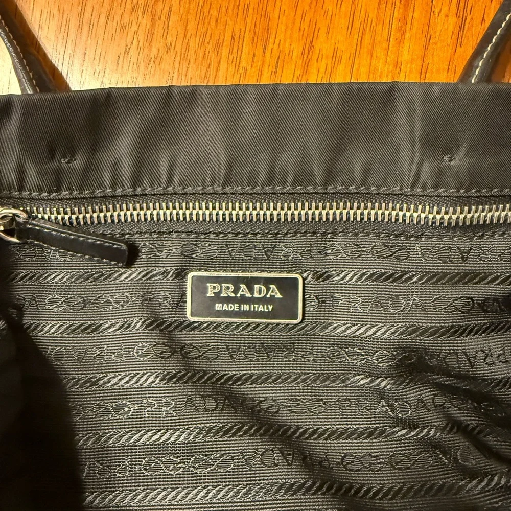Prada Vintage Black Nylon Tote Bag with COA - Picture 12 of 16